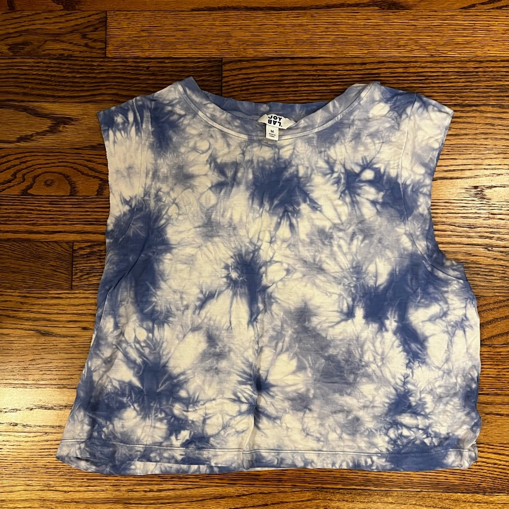 PAIR. Of cropped tie dye work out tops